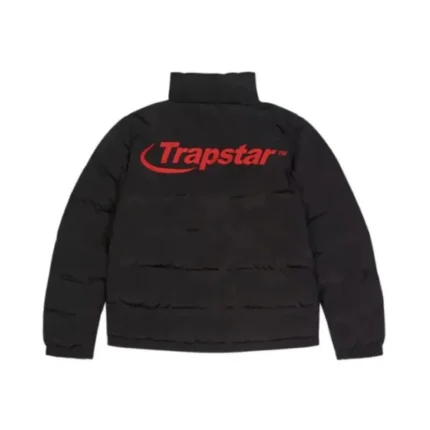 Trapstar Hyperdrive Bomber Jacket Black and Red