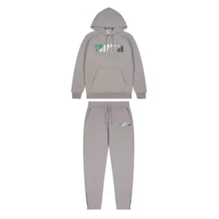 Trapstar Chenille Decoded Grey Hooded Tracksuit