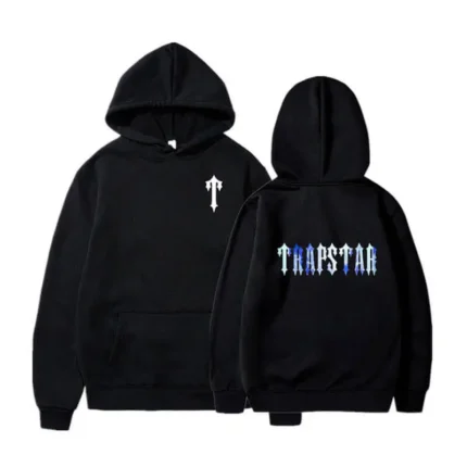 Trapstar T Pattern Blue and Pink Hoodie