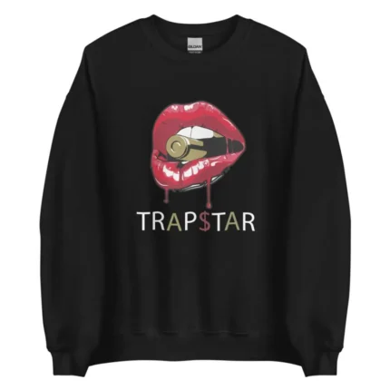 Trapstar Red Lips Black Sweatshirt