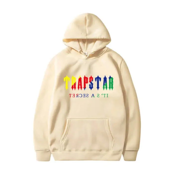 White Solid Color Trapstar Hoodie